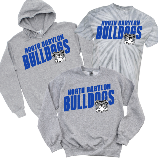 North Babylon Bulldogs - Athletic Gray | Woods Road Spiritwear Fundraiser | LI Spirit & Sports Apparel