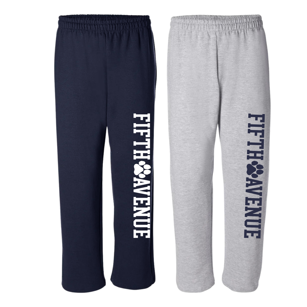 Fifth Avenue Open Bottom Sweatpants | Fifth Avenue Elementary Spiritwear Fundraiser | LI Spirit & Sports Apparel