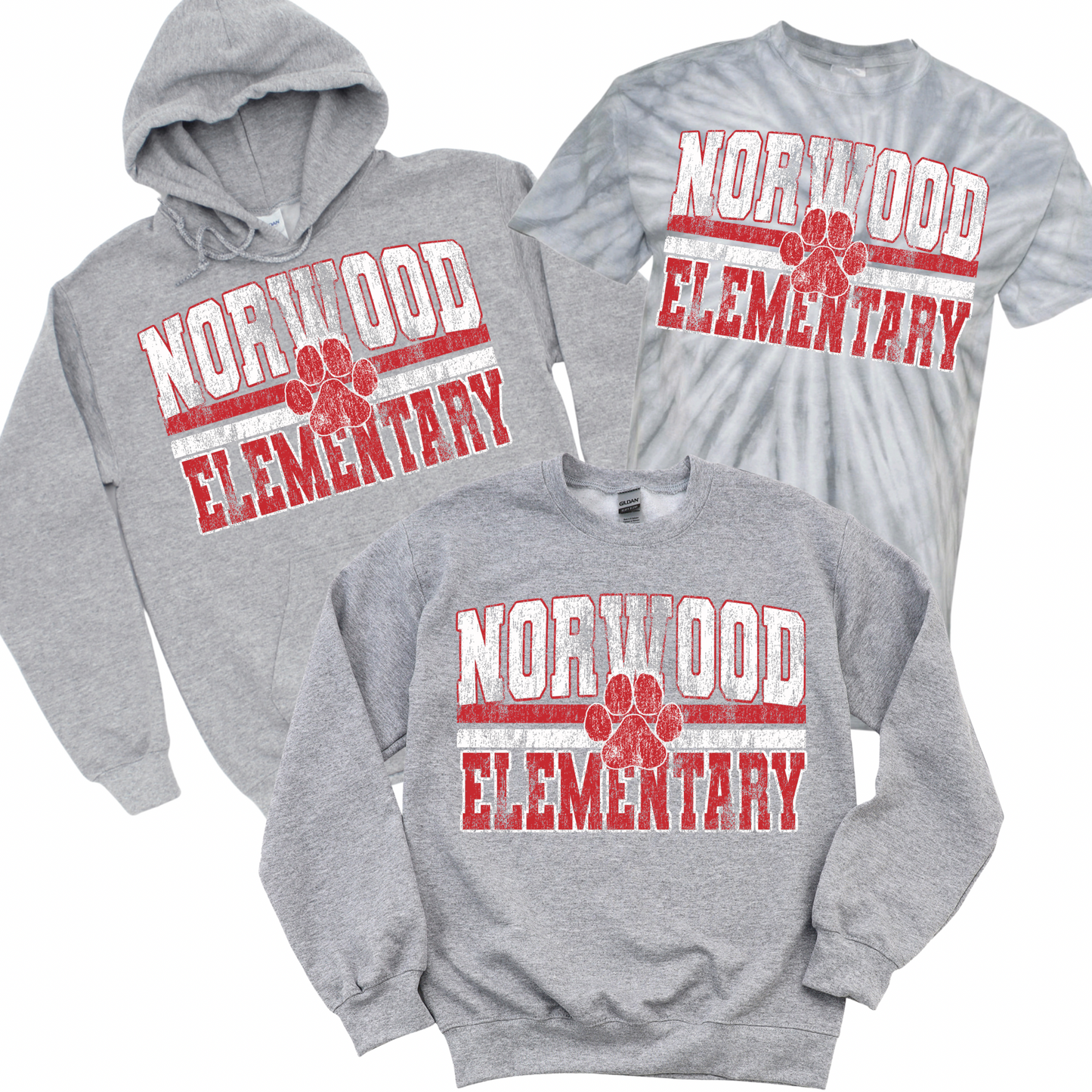 Vintage Norwood - Athletic Gray | Norwood Elementary Spiritwear Fundraiser | LI Spirit & Sports Apparel