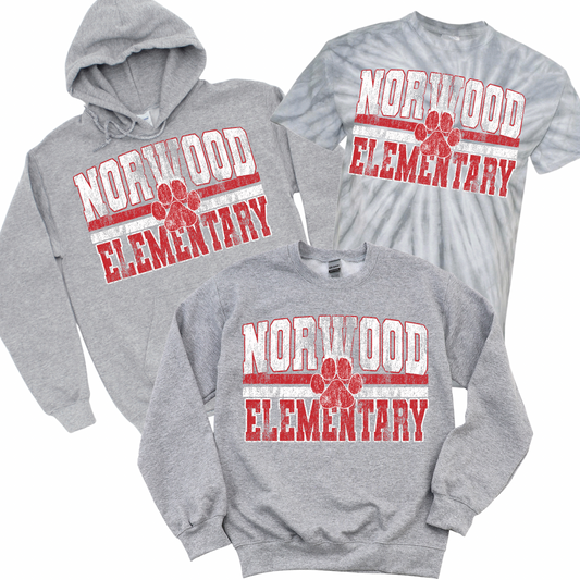 Vintage Norwood - Athletic Gray | Norwood Elementary Spiritwear Fundraiser | LI Spirit & Sports Apparel