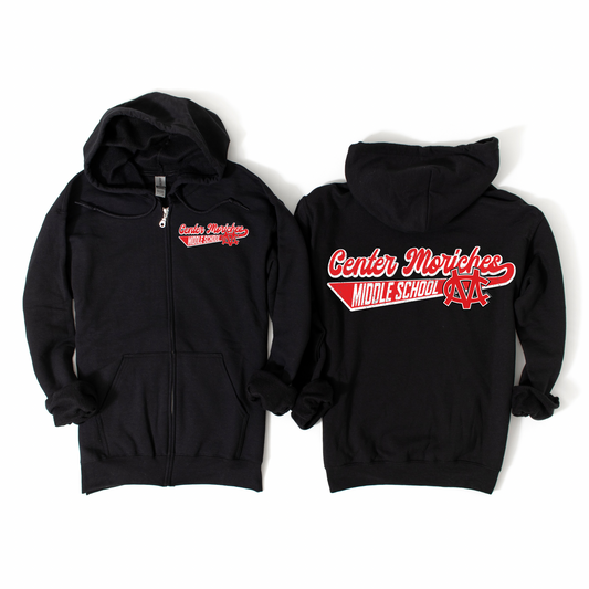 Retro Center Moriches Zip-Up Hoodie | Center Moriches MS Spiritwear Fundraiser | LI Spirit & Sports Apparel