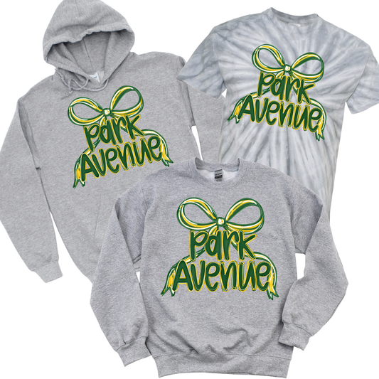 Park Avenue Bow - Gray | Park Avenue Spiritwear Fundraiser | LI Spirit & Sports Apparel