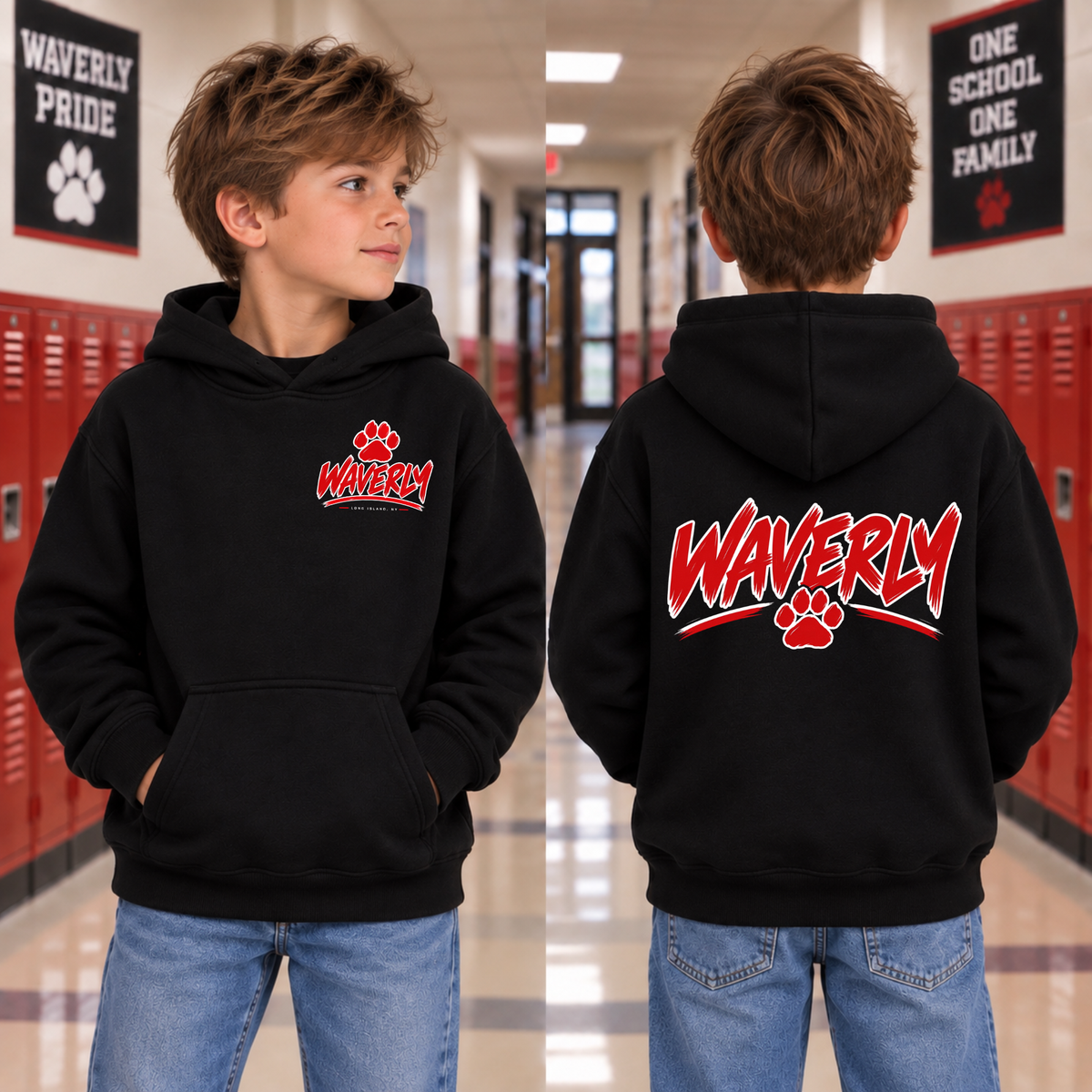 Waverly Edge  - Black | Waverly Spiritwear | LI Spirit & Sports Apparel