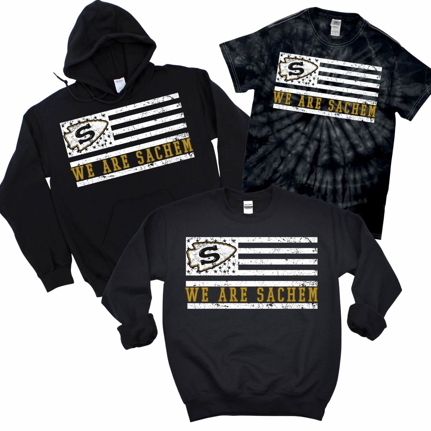 We Are Sachem Flag - Black | Nokomis Elementary Spiritwear Fundraiser | LI Spirit & Sports Apparel