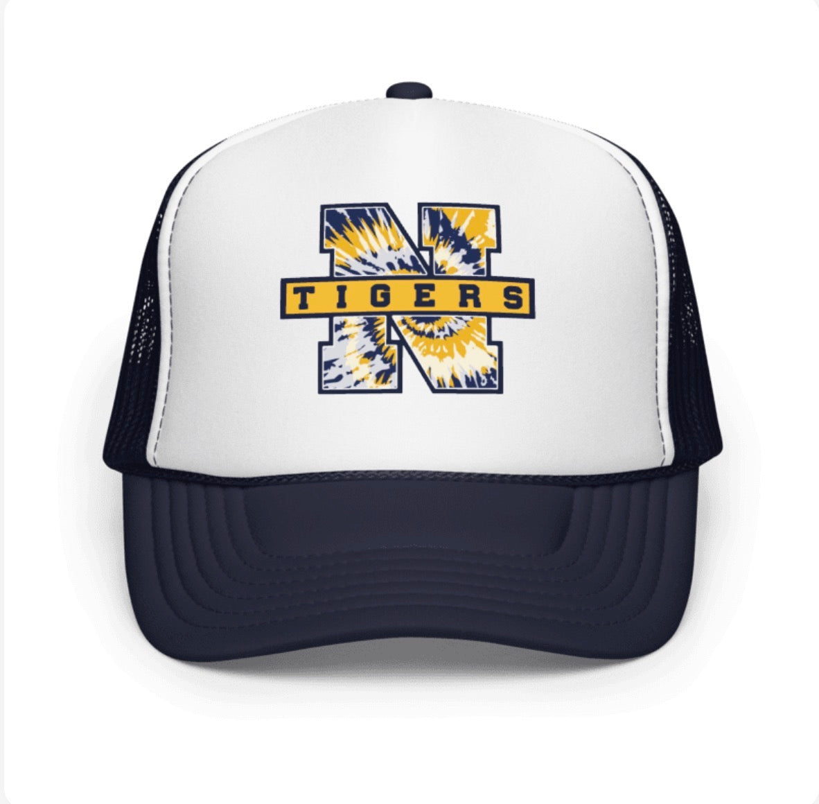 Northport Tigers Tie Dye Trucker Hat | Pulaski Road Spiritwear Fundraiser | LI Spirit & Sports Apparel