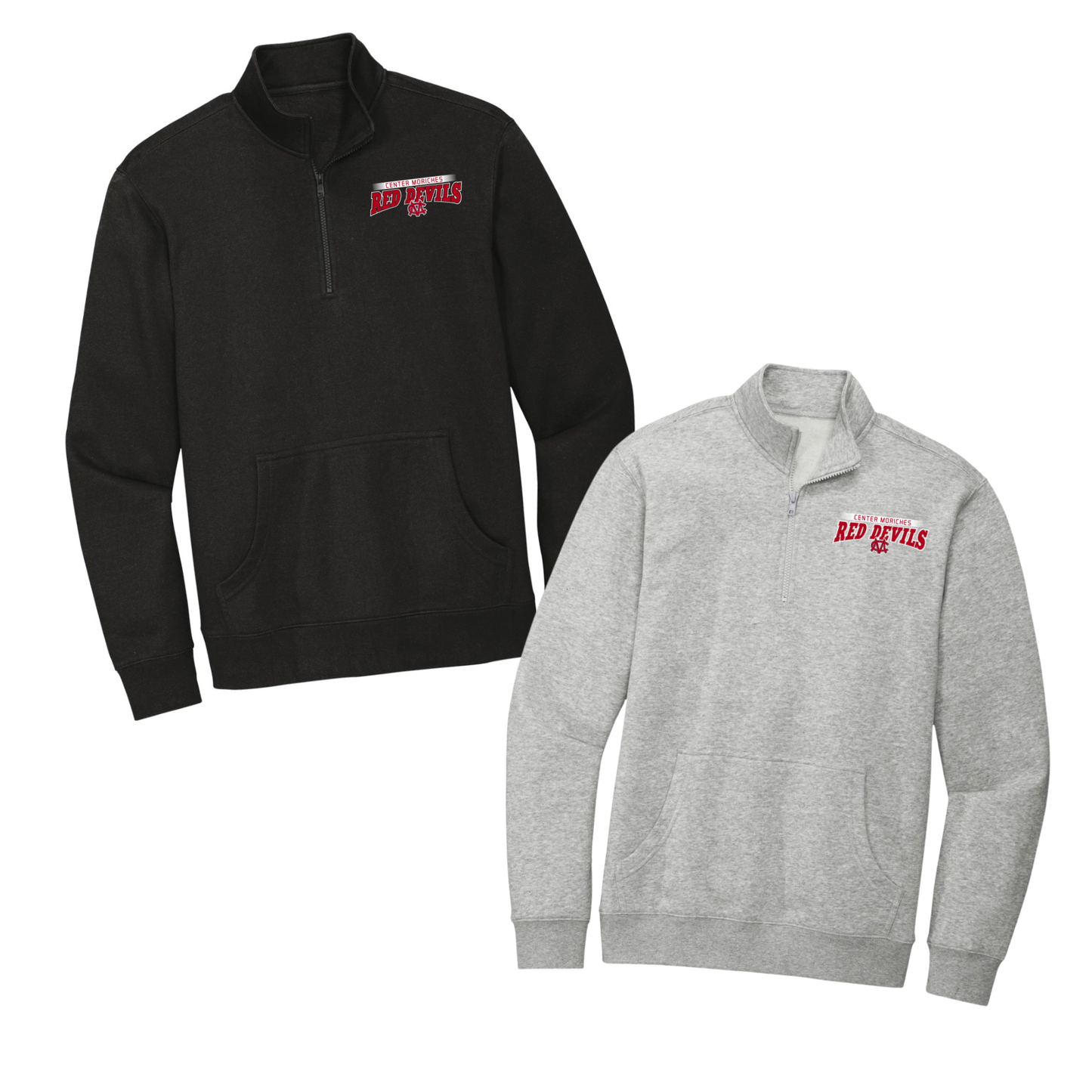 Center Moriches Red Devils Arch Quarter-Zip | Center Moriches HS Spiritwear Fundraiser | LI Spirit & Sports Apparel