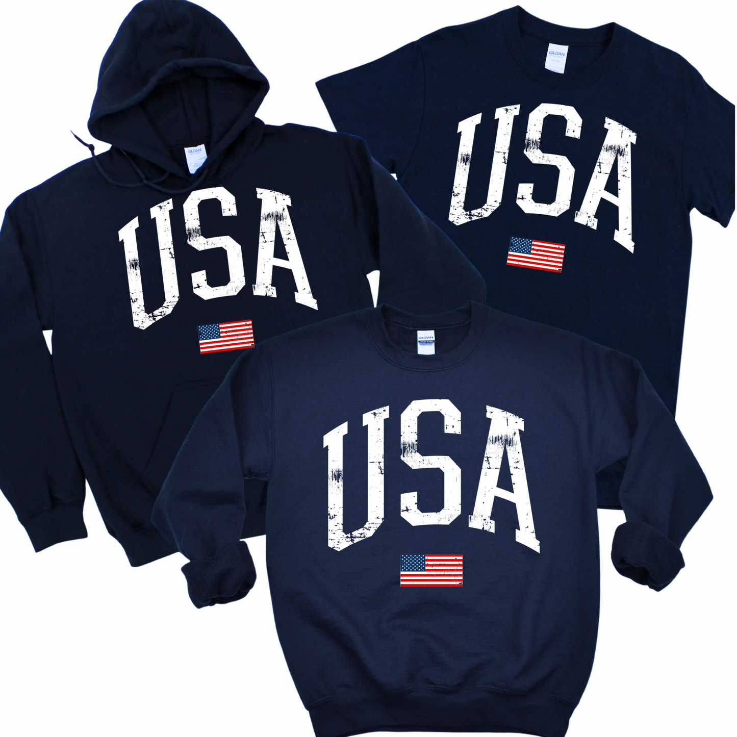 Distressed USA - Navy | USA Collection | LI Spirit & Sports Apparel