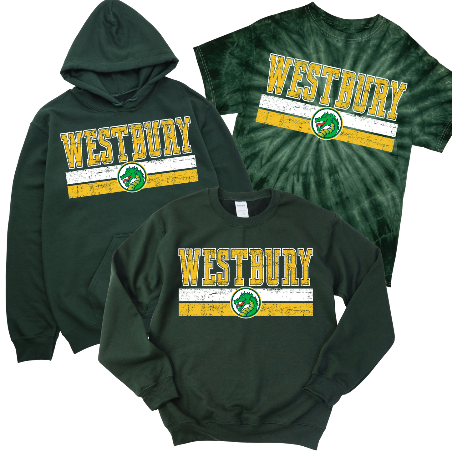Vintage Westbury - Forest Green | Dryden Elementary Spiritwear Fundraiser | LI Spirit & Sports Apparel