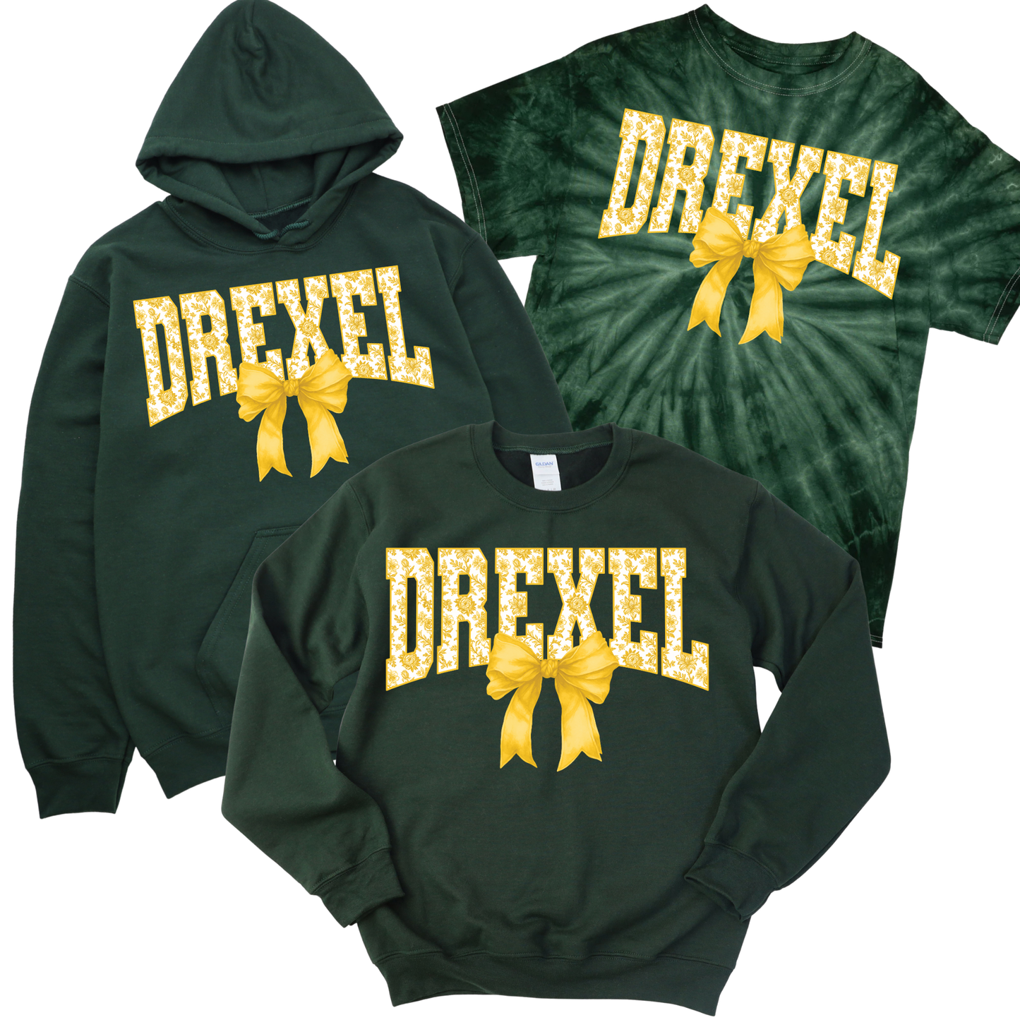 Drexel Coquette Bow - Forest Green | Drexel Avenue Apparel | LI Spirit & Sports Apparel