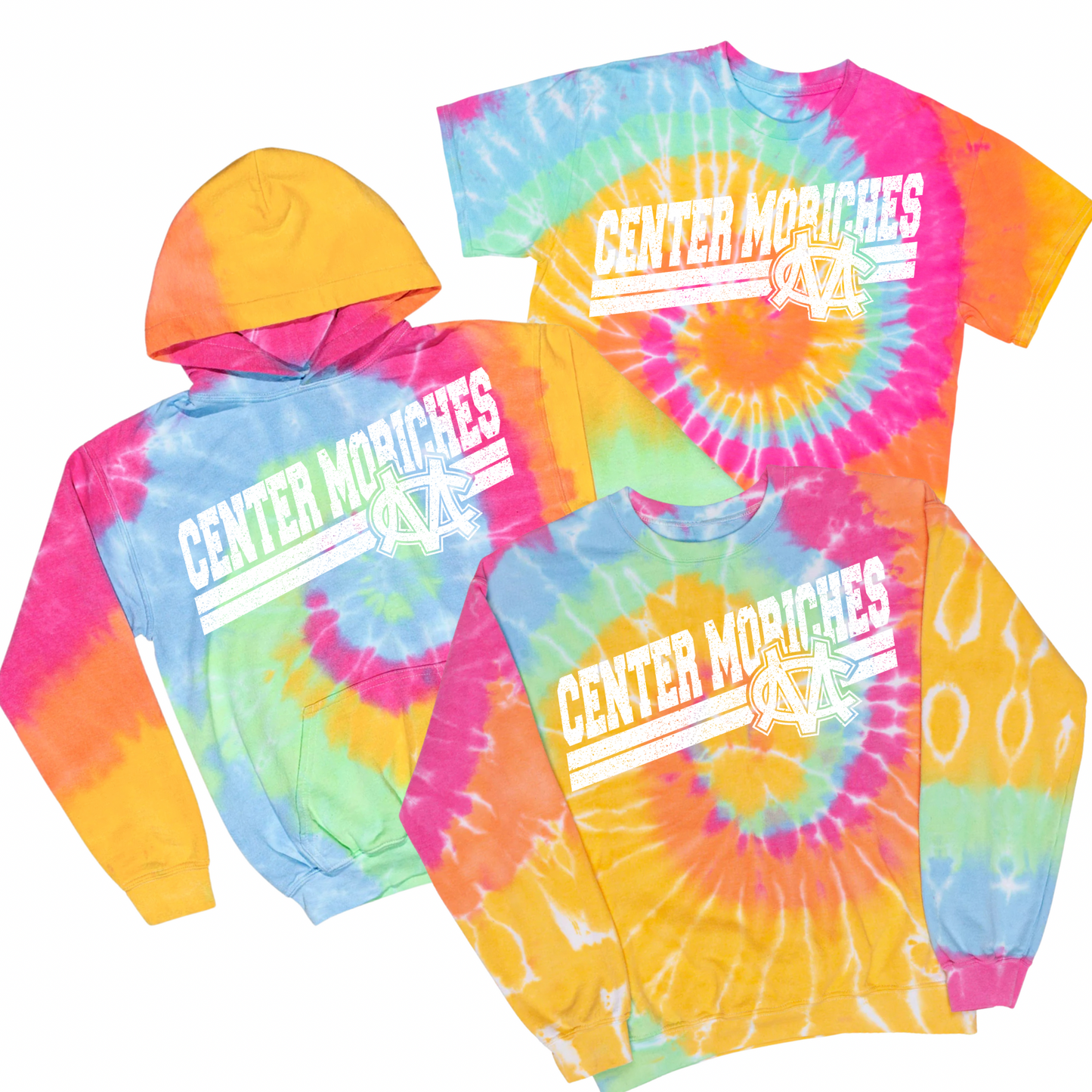 On the Tilt: Center Moriches Tie Dye | Center Moriches MS Spiritwear Fundraiser | LI Spirit & Sports Apparel