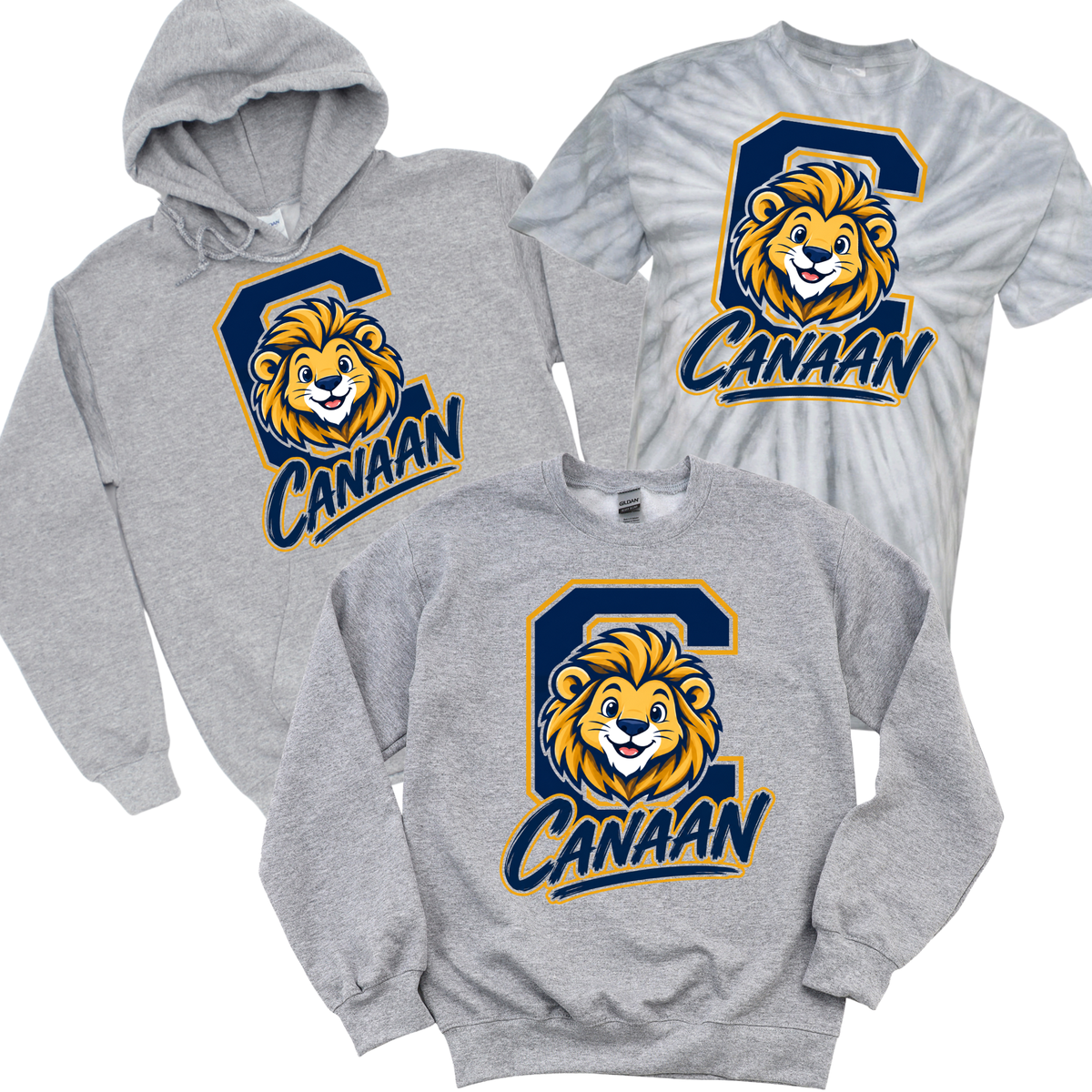 Canaan Varsity Lion - Athletic Gray | Canaan Spiritwear Fundraiser | LI Spirit & Sports Apparel
