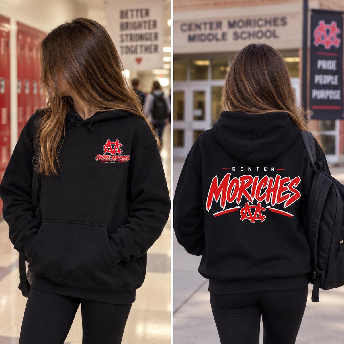 Moriches Edge  - Black | Center Moriches MS Spiritwear Fundraiser | LI Spirit & Sports Apparel