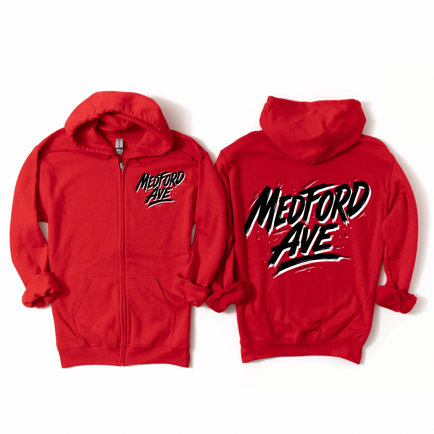 Medford Ave Drip Zip-Up Hoodie | Medford Ave Elementary Spiritwear Fundraiser | LI Spirit & Sports Apparel