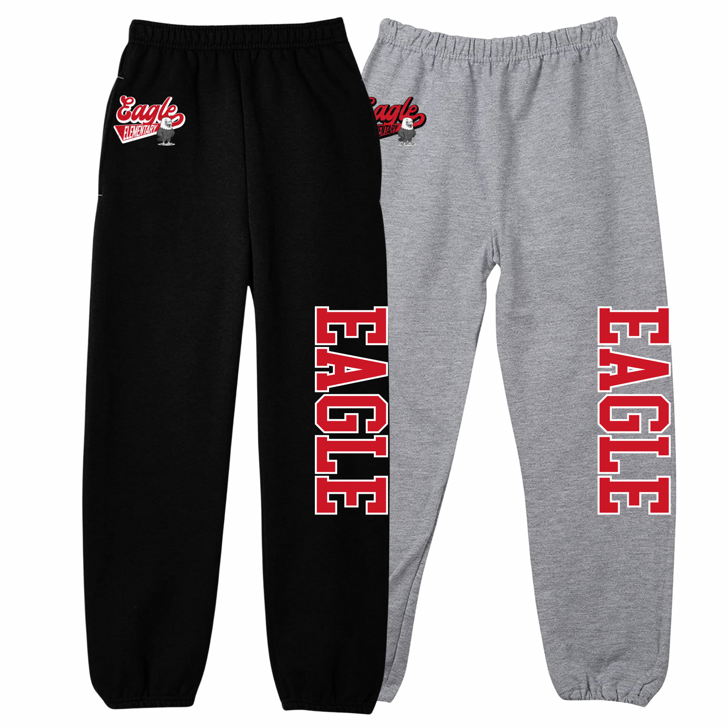 Retro Eagle Elementary Sweatpants | Eagle Elementary Spiritwear Fundraiser | LI Spirit & Sports Apparel