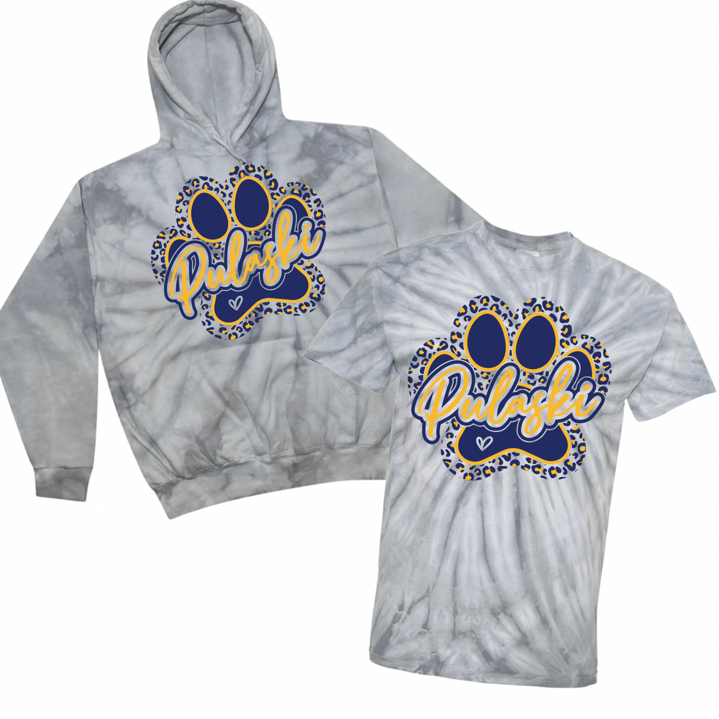Pulaski Leopard Paw Print [Pick Your Own Tie Dye] | Pulaski Road Spiritwear Fundraiser | LI Spirit & Sports Apparel