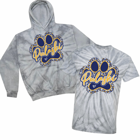 Pulaski Leopard Paw Print [Pick Your Own Tie Dye] | Pulaski Road Spiritwear Fundraiser | LI Spirit & Sports Apparel