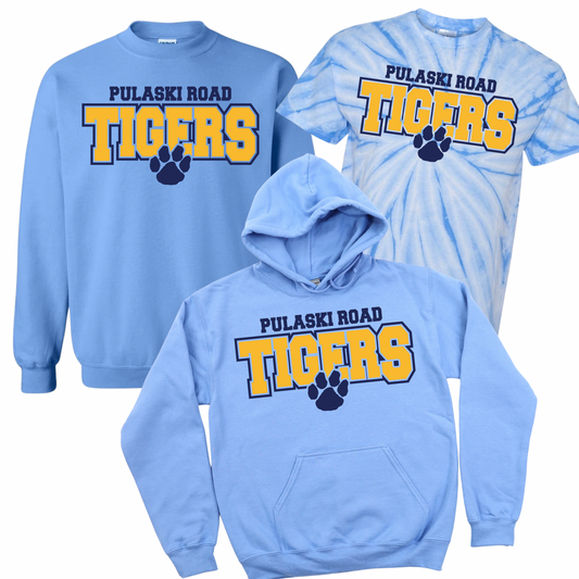 Pulaski Road Tigers - Carolina Blue | Pulaski Road Spiritwear Fundraiser | LI Spirit & Sports Apparel