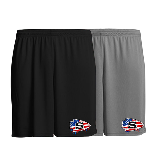 Sachem American Drippy Flag Boys/Mens Shorts | Nokomis Spiritwear Fundraiser | LI Spirit & Sports Apparel