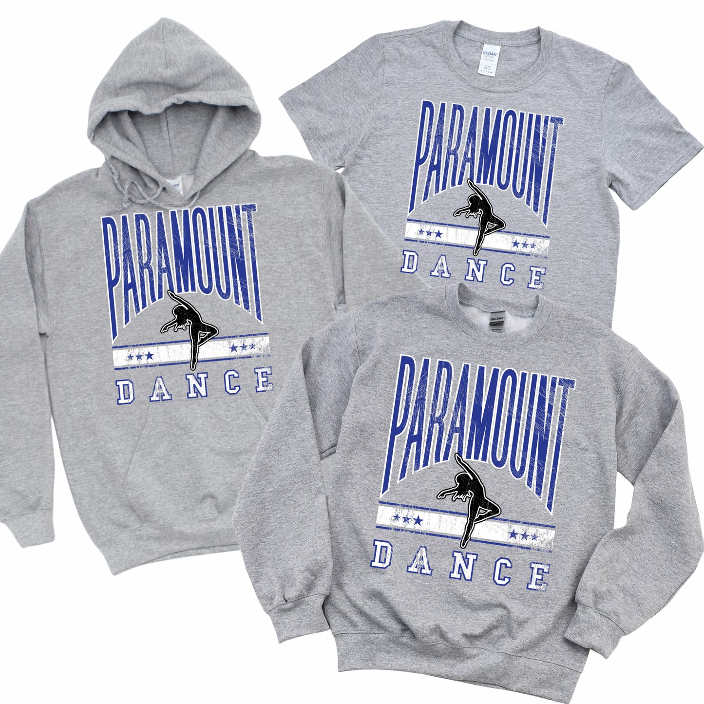 Paramount Dance Center Stage - Athletic Gray | Paramount Dance Academy | LI Spirit & Sports Apparel