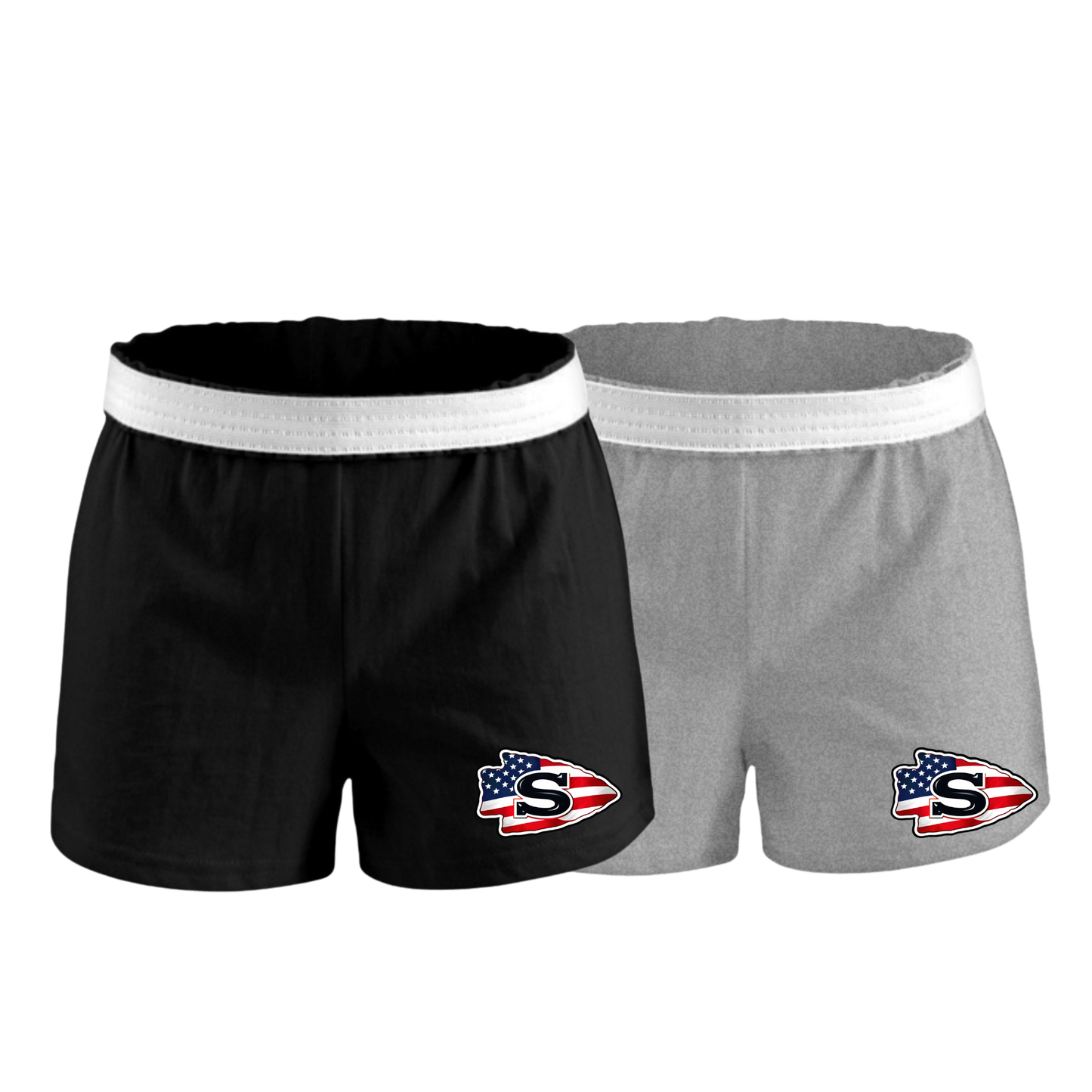 Sachem American Flag Girls/Womens Shorts | Nokomis Spiritwear Fundraiser | LI Spirit & Sports Apparel
