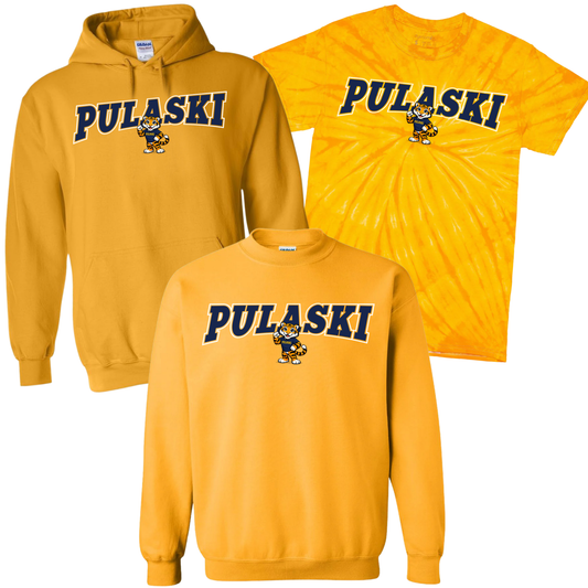 Pulaski Classic Arch - Gold | Pulaski Road Spiritwear Fundraiser | LI Spirit & Sports Apparel