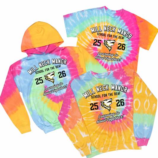 Mill Neck Manor School of the Deaf Tie Dye | MNM School for the Deaf Spiritwear Fundraiser | LI Spirit & Sports Apparel