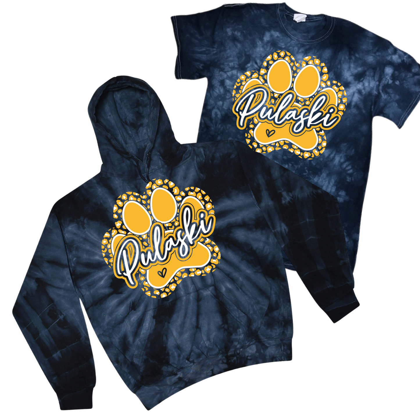 Pulaski Leopard Paw Print [Pick Your Own Tie Dye] | Pulaski Road Spiritwear Fundraiser | LI Spirit & Sports Apparel
