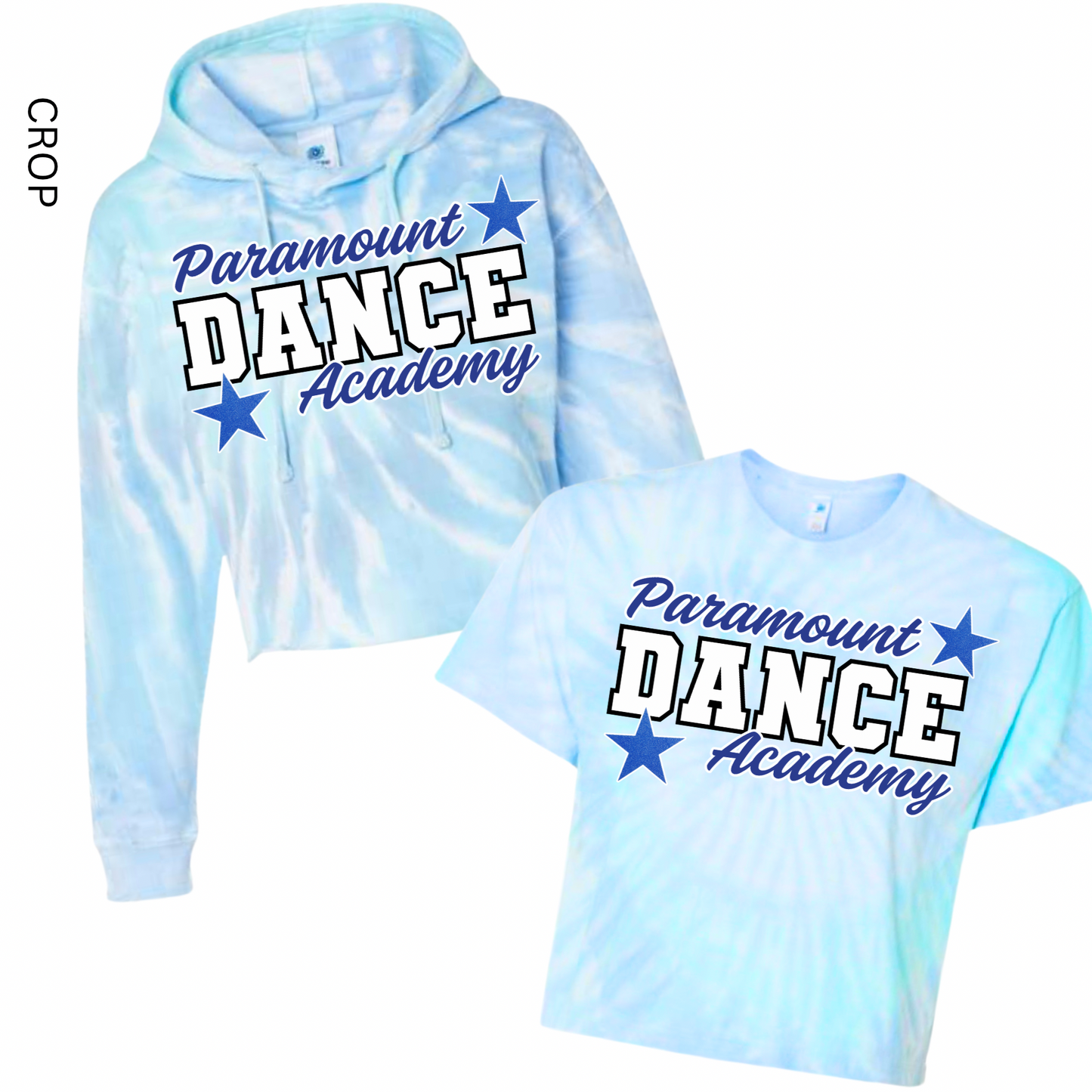 Paramount Dance Academy Stars Cropped Tie Dye [Adult Sizes Only] | Paramount Dance Academy | LI Spirit & Sports Apparel