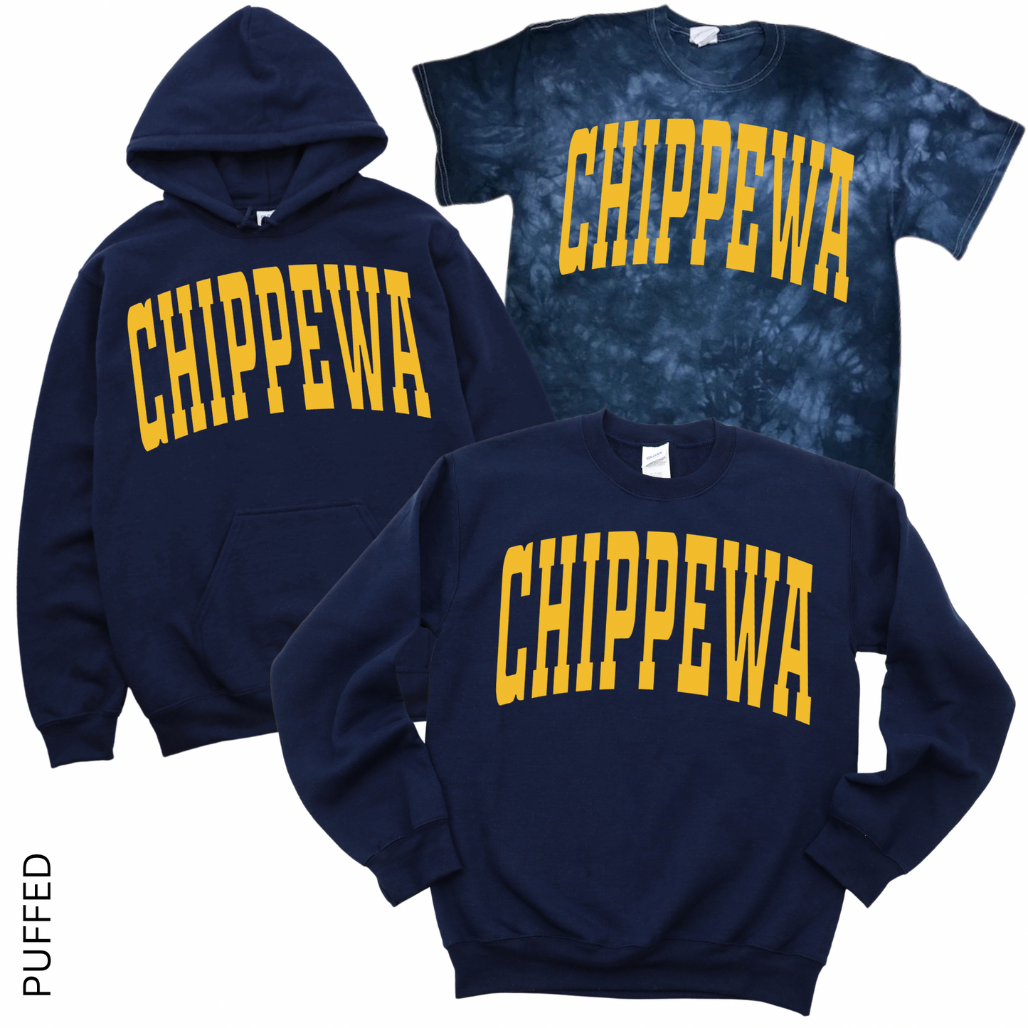 Puffed Varsity Chippewa | Chippewa Spiritwear Fundraiser | LI Spirit & Sports Apparel