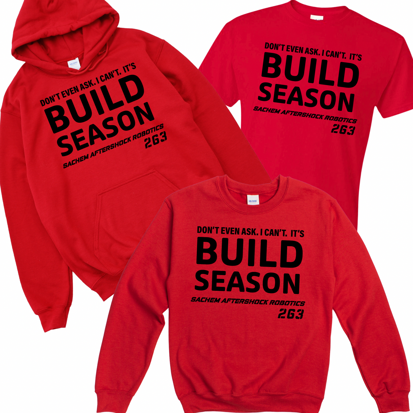 Build Season - Red | Sachem Robotics Aftershock Apparel | LI Spirit & Sports Apparel