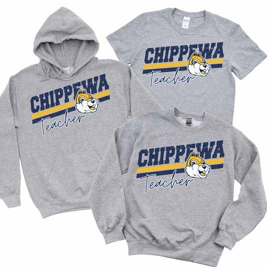 Chippewa Teacher - Gray | Chippewa Spiritwear Fundraiser | LI Spirit & Sports Apparel