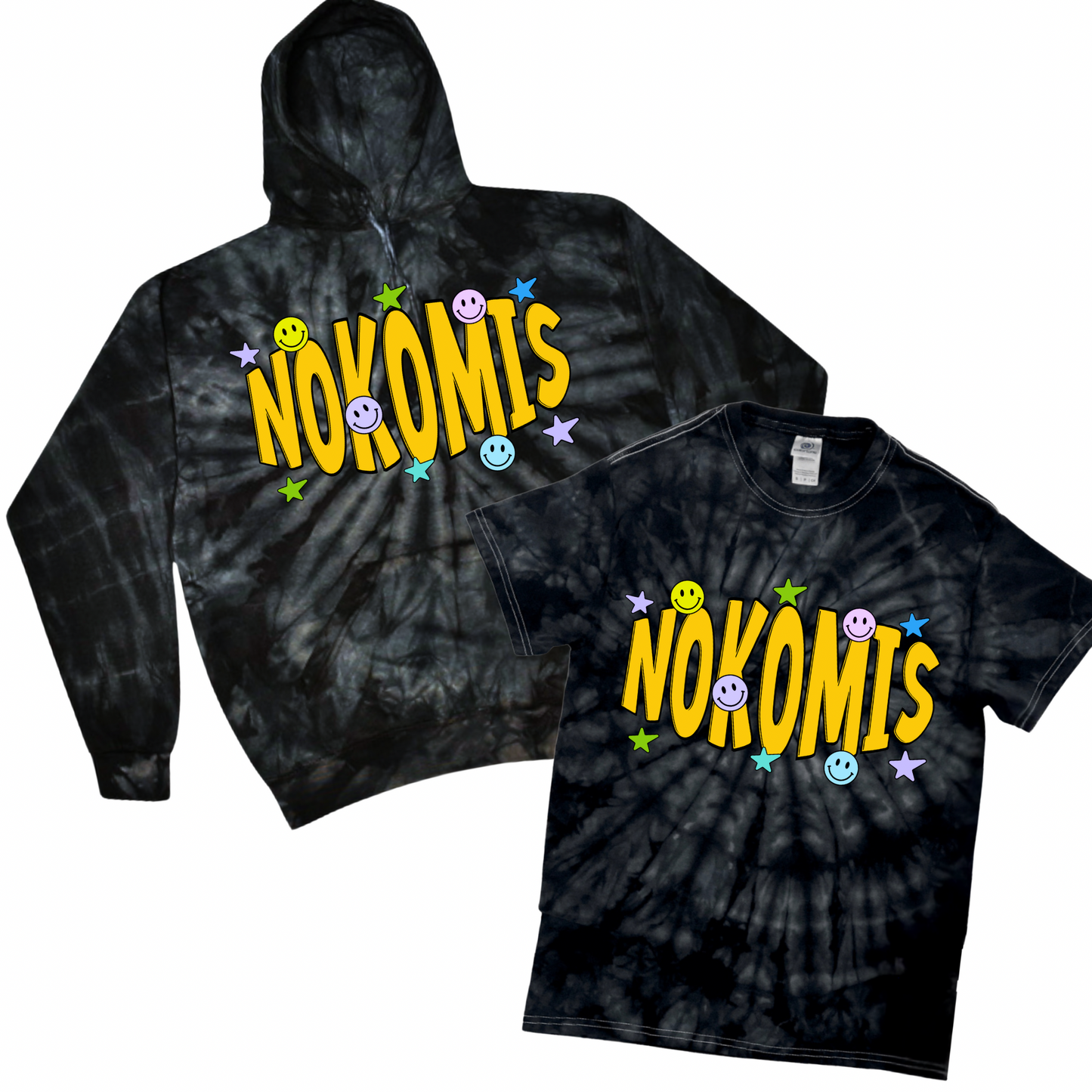 Smiley Nokomis Tie Dye | Nokomis Spiritwear Fundraiser | LI Spirit & Sports Apparel