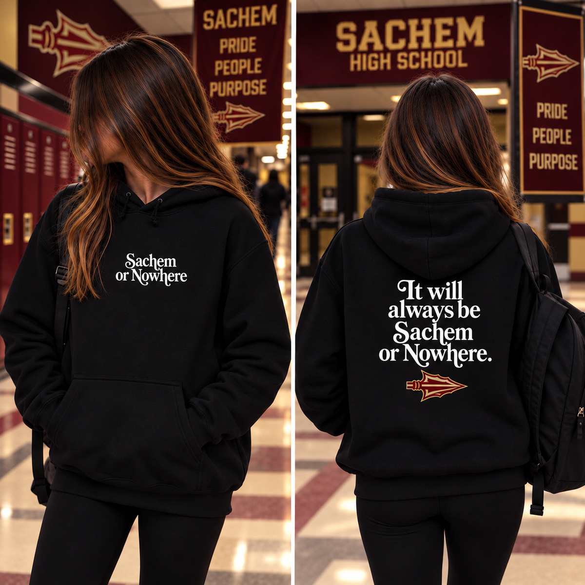 Sachem or Nowhere (East) - Black | Sachem Apparel | LI Spirit & Sports Apparel