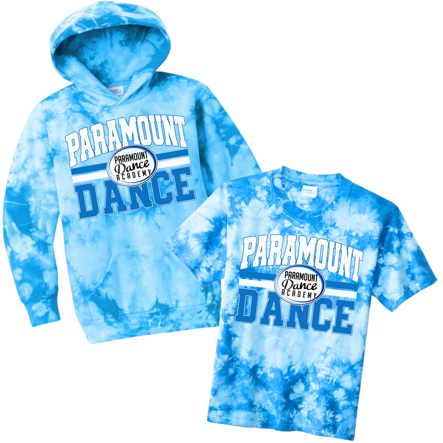 Vintage Paramount Tie Dye - Sky Blue | Paramount Dance Academy | LI Spirit & Sports Apparel