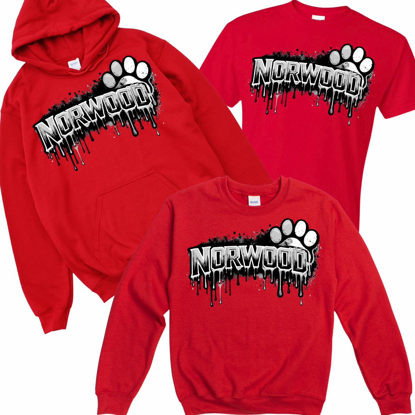 Norwood Drip Paw | Norwood Ave Spiritwear Fundraiser | LI Spirit & Sports Apparel