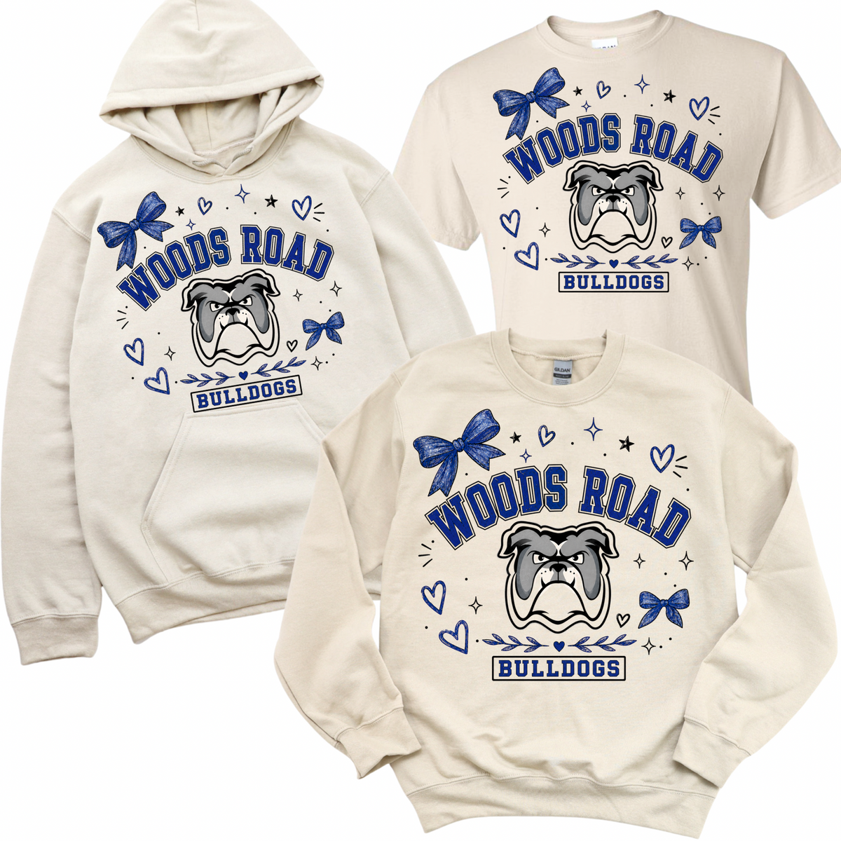 Woods Road Sweetheart - Sand | Woods Road Elementary Spiritwear Fundraiser | LI Spirit & Sports Apparel