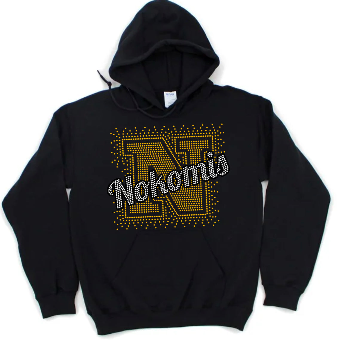 Rhinestone Nokomis Hoodie | Nokomis Spiritwear Fundraiser | LI Spirit & Sports Apparel