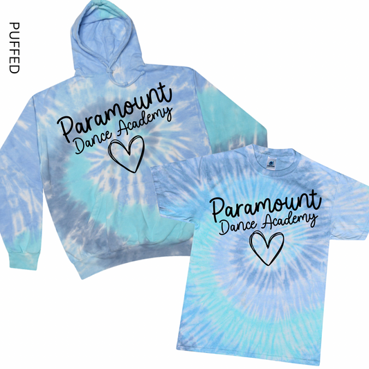 Puffed Paramount Dance Academy Heart Tie Dye | Paramount Dance Academy | LI Spirit & Sports Apparel