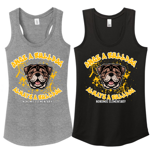 Once a Bulldog Always a Bulldog Girls/Womens Tank Top | Nokomis Spiritwear Fundraiser | LI Spirit & Sports Apparel