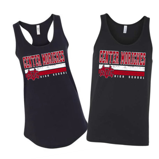 Vintage Center Moriches Tank Top - Red | Center Moriches HS Spiritwear Fundraiser | LI Spirit & Sports Apparel