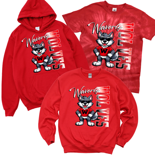 Waverly Wolves - Red | Waverly Elementary Spiritwear Fundraiser | LI Spirit & Sports Apparel