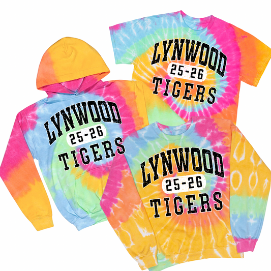 Varsity Lynwood Tigers 25-26 Tie Dye | Lynwood Spiritwear Fundraiser | LI Spirit & Sports Apparel