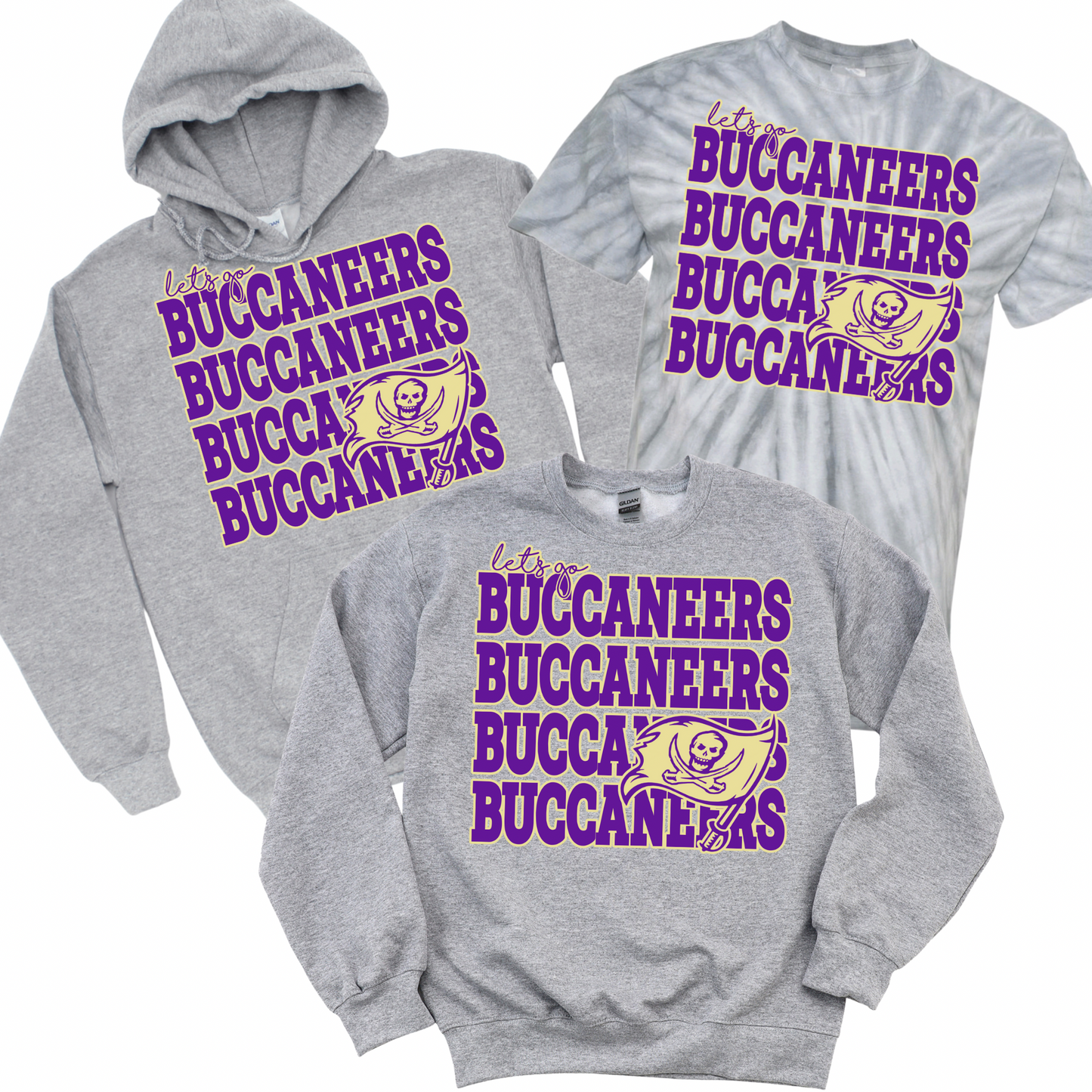 Let’s Go Buccaneers - Athletic Gray | Wing Elementary Spiritwear Fundraiser | LI Spirit & Sports Apparel