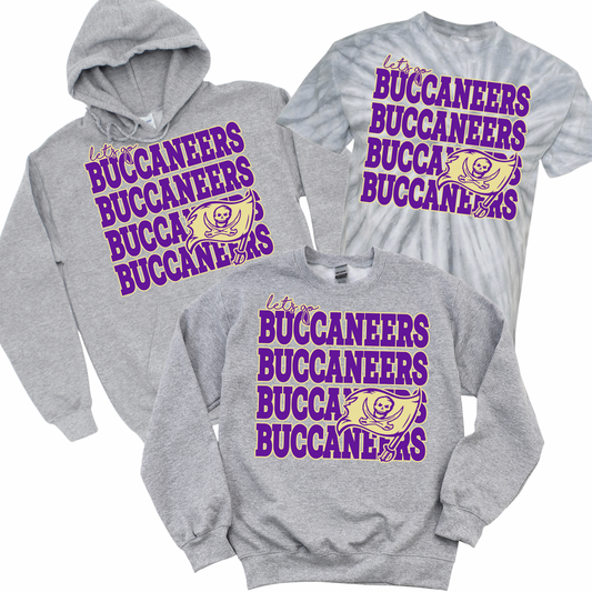 Let’s Go Buccaneers - Athletic Gray | Wing Elementary Spiritwear Fundraiser | LI Spirit & Sports Apparel