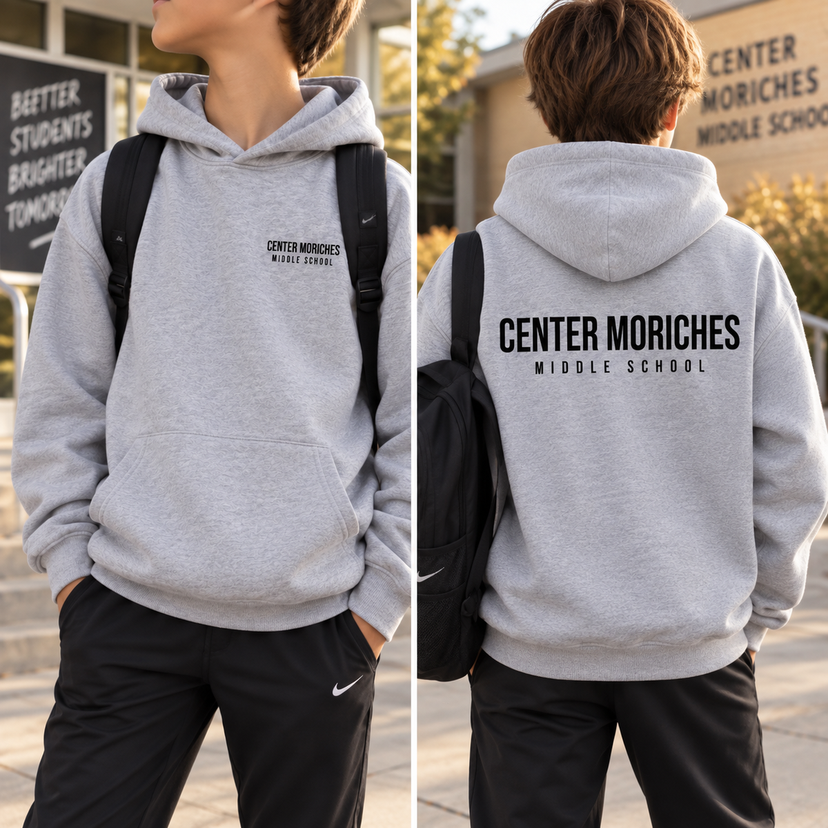 Essentials Center Moriches MS - Athletic Gray | Center Moriches MS Spiritwear Fundraiser | LI Spirit & Sports Apparel
