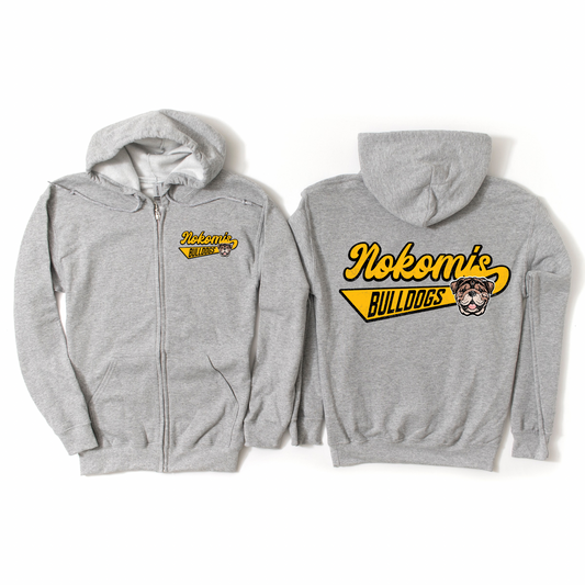 Retro Nokomis Zip-Up Hoodie | Nokomis Spiritwear Fundraiser | LI Spirit & Sports Apparel