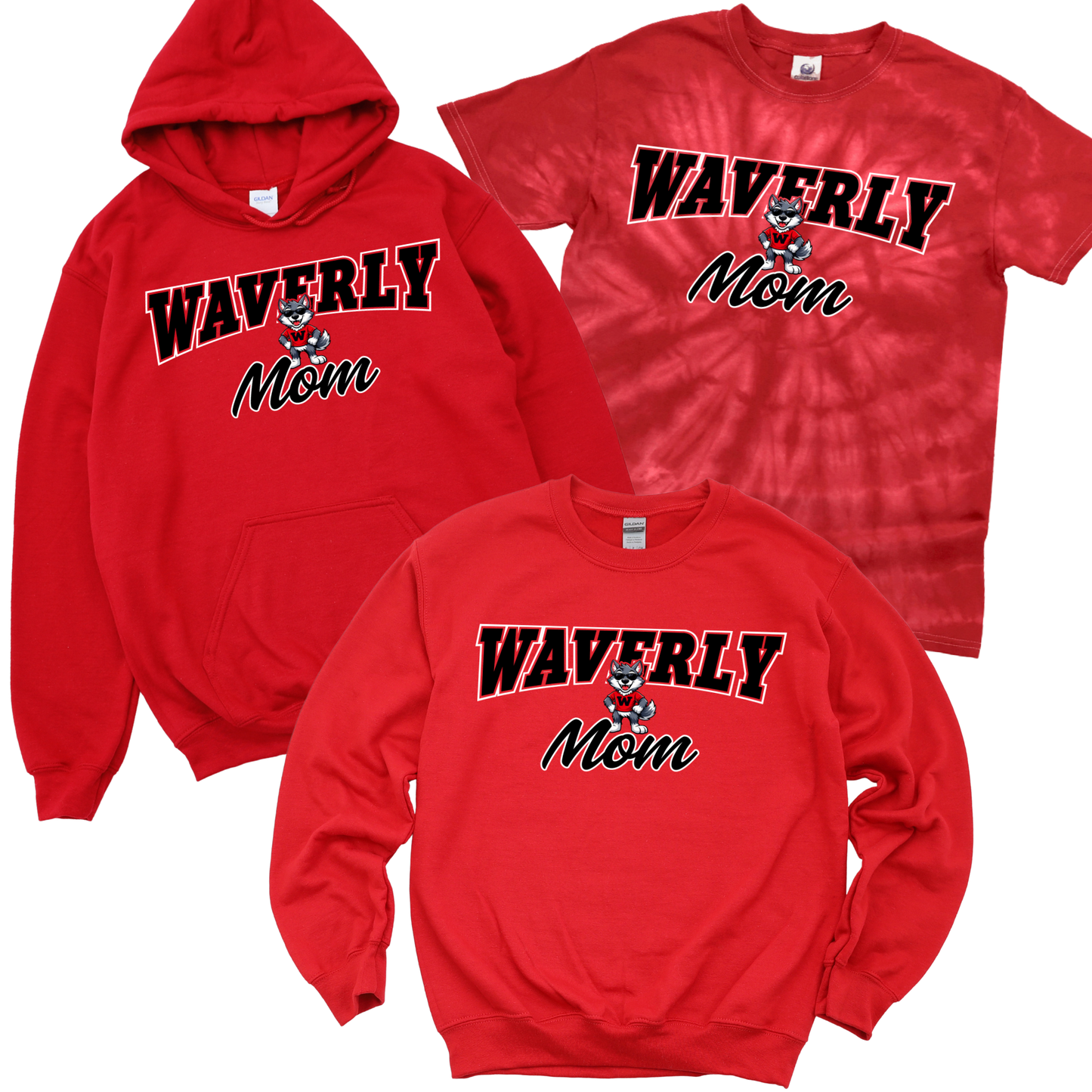 Waverly Mom - Red | Waverly Elementary Spiritwear Fundraiser | LI Spirit & Sports Apparel