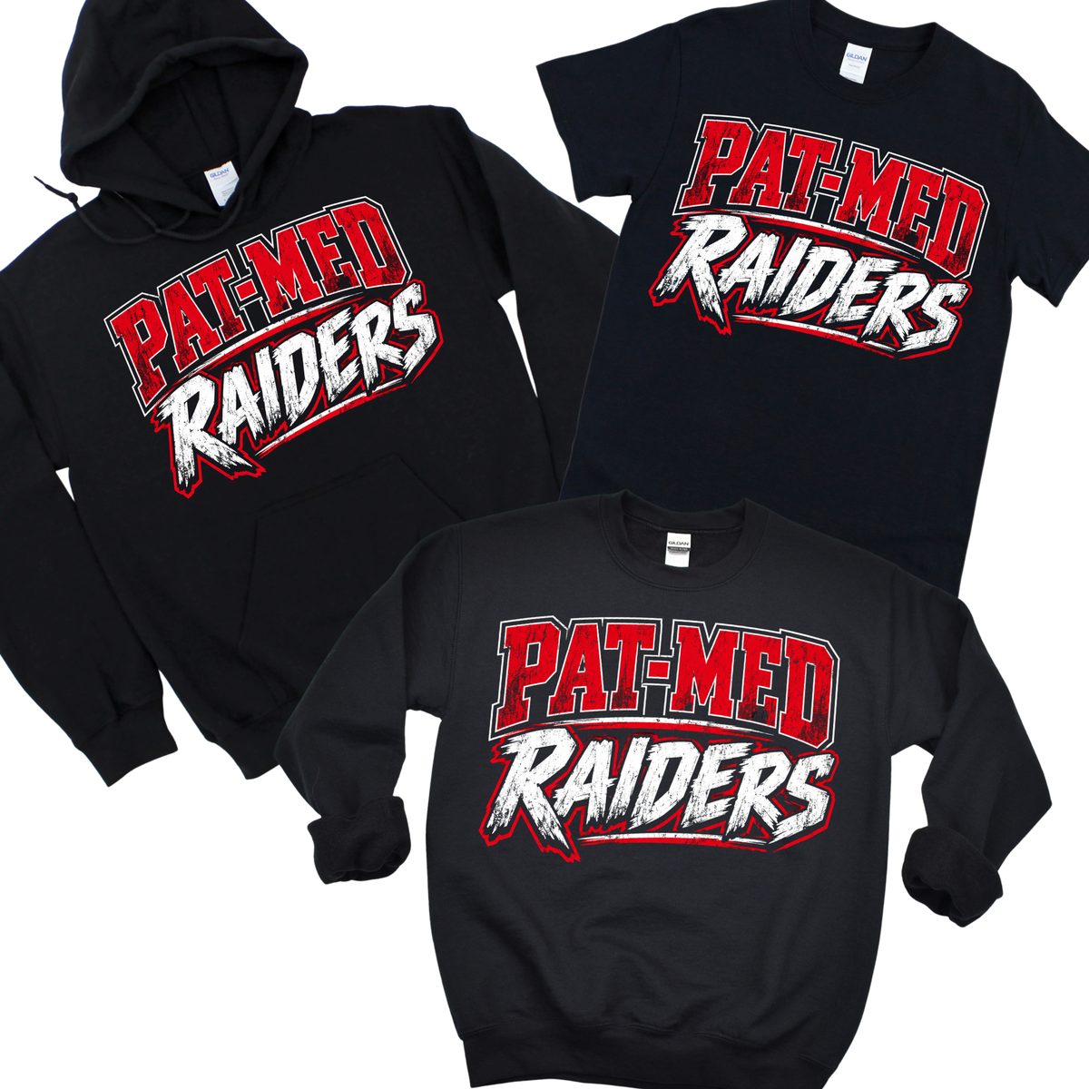 Pat-Med Distressed Raiders - Black | Canaan Spiritwear Fundraiser | LI Spirit & Sports Apparel