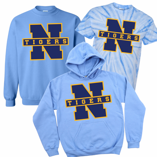 Northport Tigers - Carolina Blue | Pulaski Road Spiritwear Fundraiser | LI Spirit & Sports Apparel