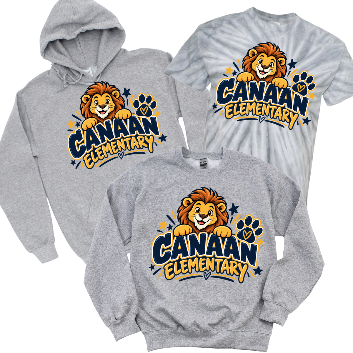 Canaan Elementary - Athletic Gray | Canaan Spiritwear Fundraiser | LI Spirit & Sports Apparel